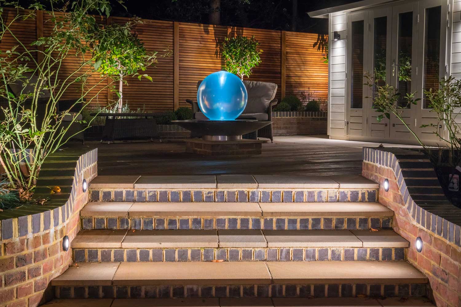Cliveden, Buckinghamshire, garden lighting installation